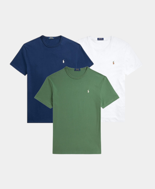3-PACK SLIM FIT JERSEY CREWNECK T-SHIRT